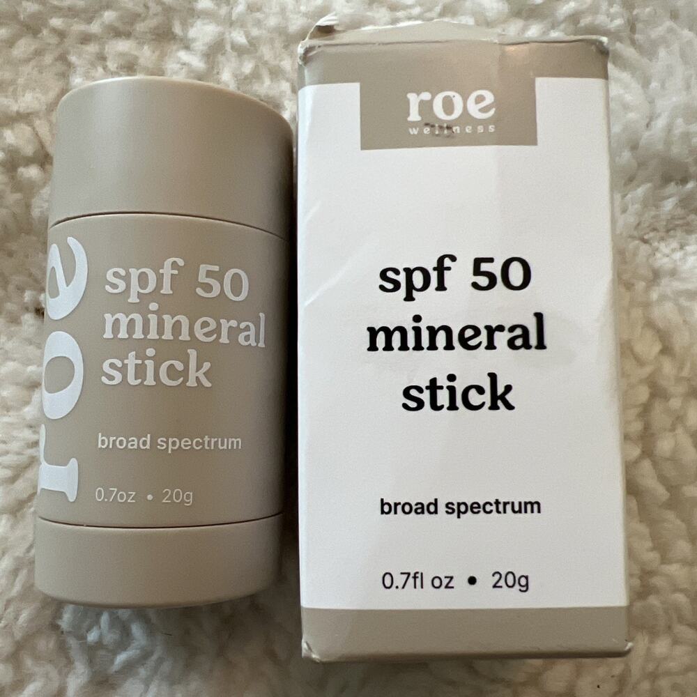 New ROE Wellness Mineral Sunscreen Stick SPF 50 Reef Safe RollOn Clean